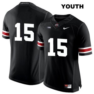 Youth NCAA Ohio State Buckeyes Jaylen Harris #15 College Stitched No Name Authentic Nike White Number Black Football Jersey MN20G07QM